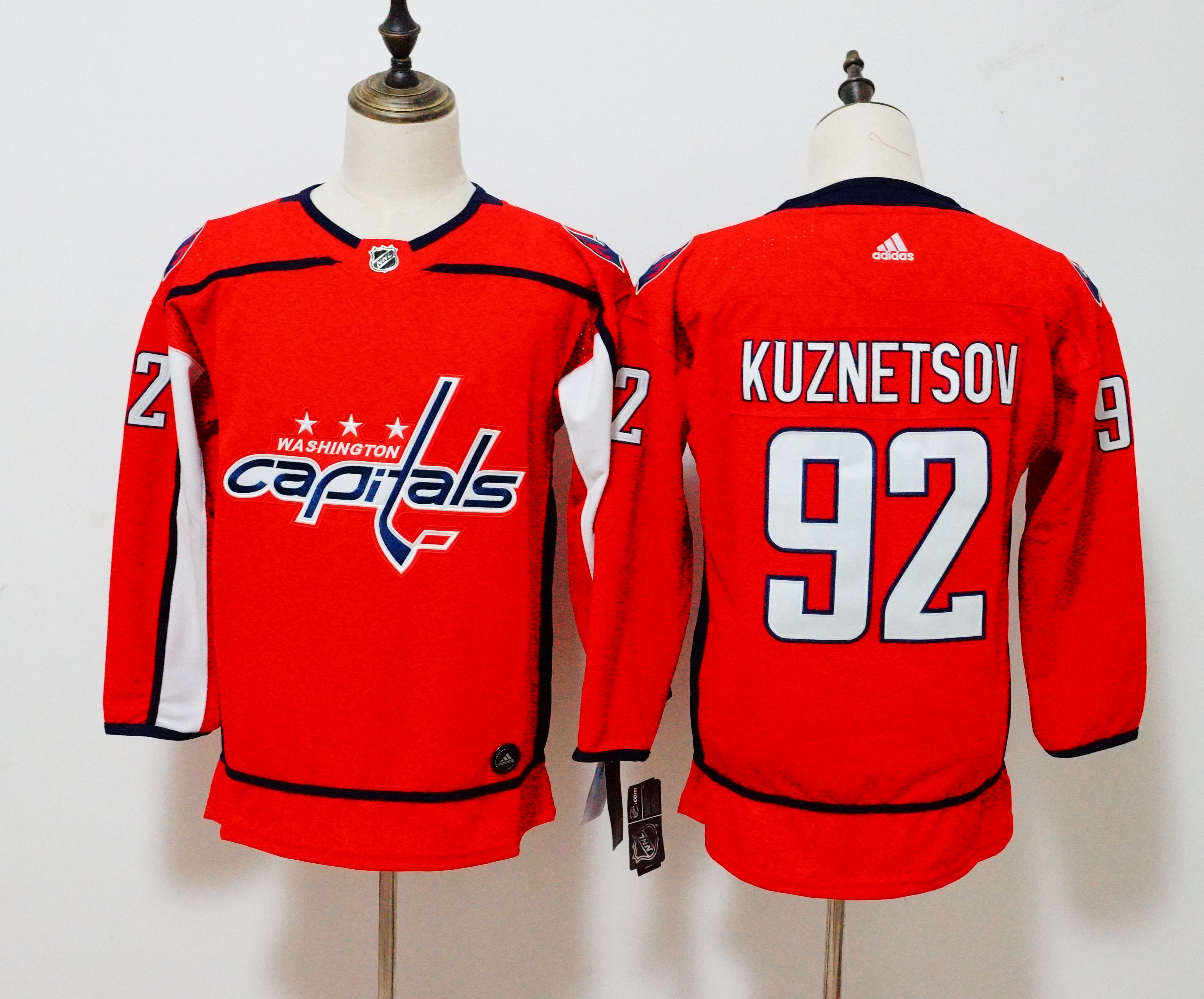 Women Washington Capitals 92 Kuznetsov red Hockey Stitched Adidas NHL Jerseys